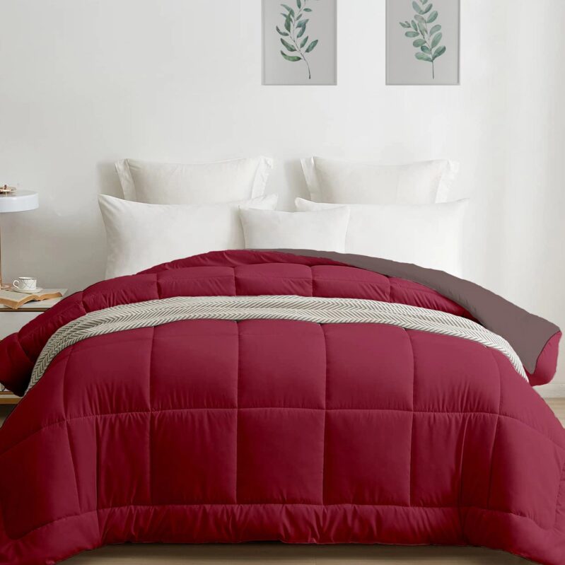 Soft Comfort Solid Double AC Comforter, Hot Chocolate|200 GSM Micro Polyester|Reversible