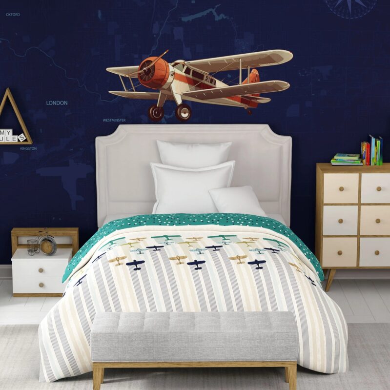 Juniors Single AC Comforter, Passport|144 TC Cotton