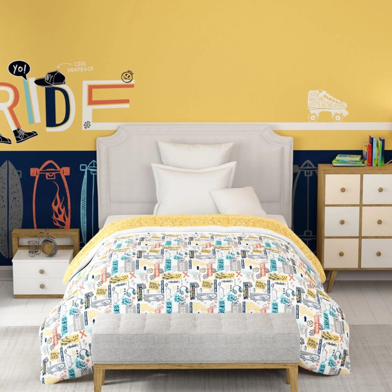 Juniors Single AC Comforter, Streetstyle Skate|144 TC Cotton