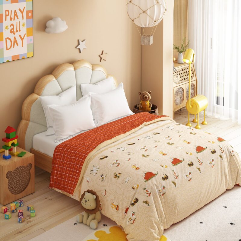 Juniors Double AC Comforter,Burrow Bros| 144TC Cotton